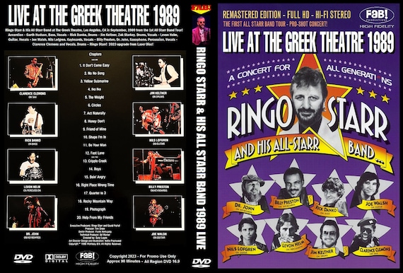 RINGO STARR & His All Starr Band: Greek Theatre La Ca 1989 Pro