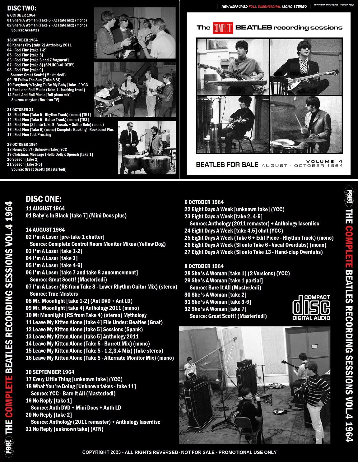 THE BEATLES: the Complete Recording Sessions Vol.4 1964