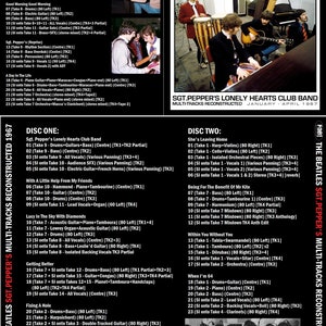THE BEATLES: Sgt Pepper's Lonely Hearts Club Band Multi-Tracks Outtakes Reconstructed 3 CD-skivor