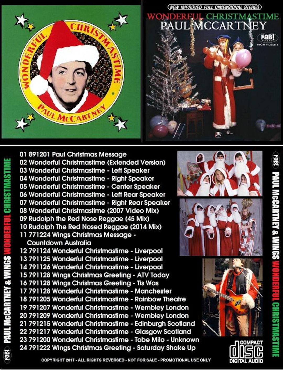 PAUL Mccartney & WINGS: Wonderful Christmastime CD - Etsy