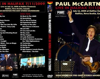 PAUL MCCARTNEY Live In Halifax (Nouvelle-Écosse) 11/07/2009 2 DVD