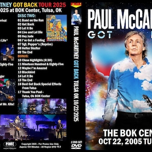 PAUL Mccartney Got Back Tulsa OK 10/22/2025 2 DVD - Etsy
