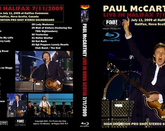 PAUL MCCARTNEY LIVE In Halifax Nova Scotia 7/11/2009 Blu-Ray