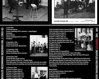 The BEATLES: Las sesiones de grabación completas Vol. 1 1962-63 Please Please Me LP CD