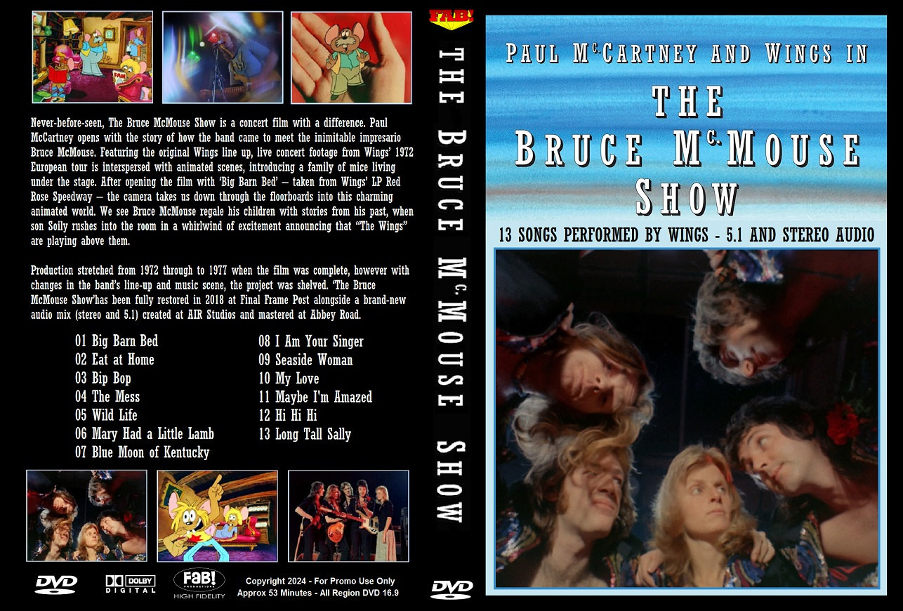 PAUL MCCARTNEY & WINGS: the Bruce Mcmouse Show 1973 Dvd - Etsy