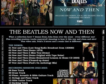 THE BEATLES: Now And Then The Complete Recordings - Sessions CD