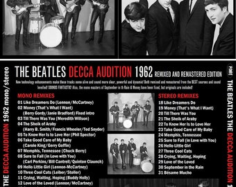 DIE BEATLES: Die Decca Casting 1962 Mono & Stereo Remixed CD
