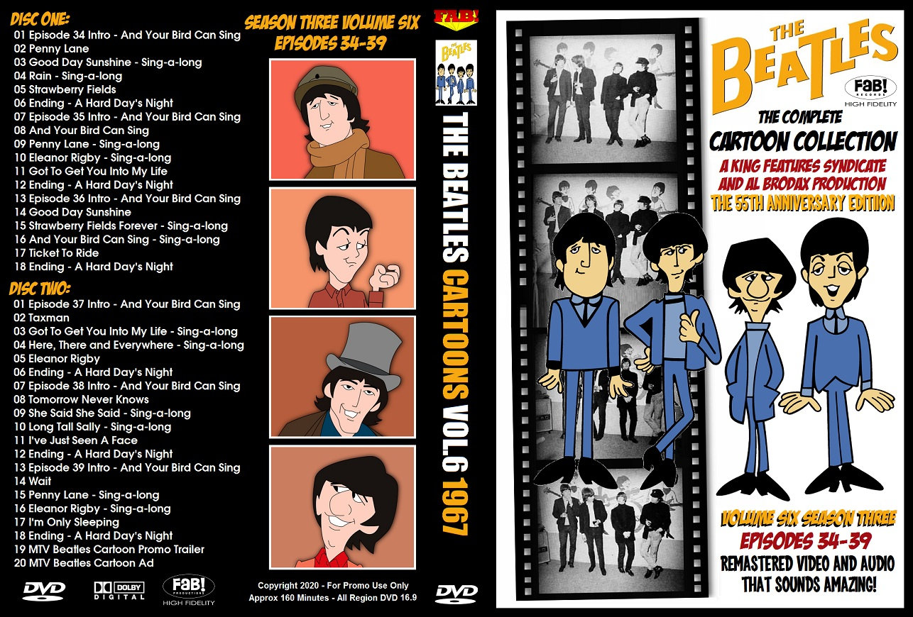 THE BEATLES CARTOONS Remastered 55th Anniversary Dvd