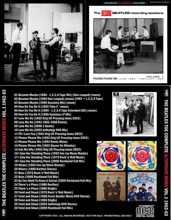 The Beatles the Complete Alternate Mixes Vol.1 1962-63 CD - Etsy