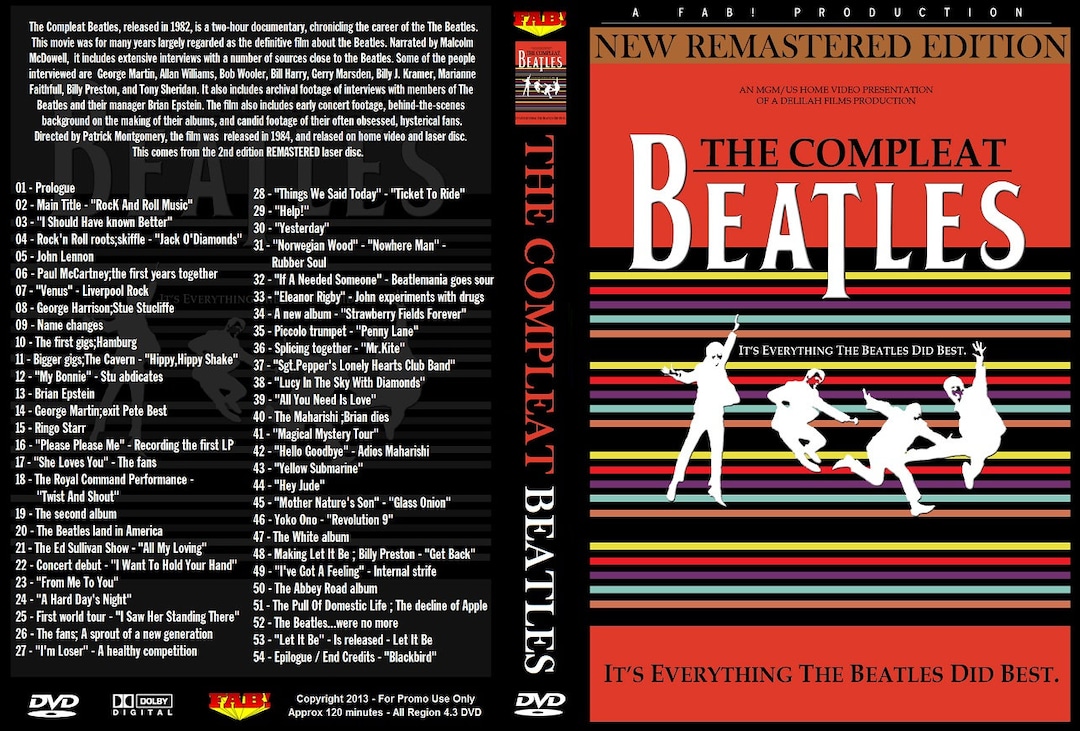THE COMPLEAT BEATLES Remastered Edition 2013 Dvd - Etsy