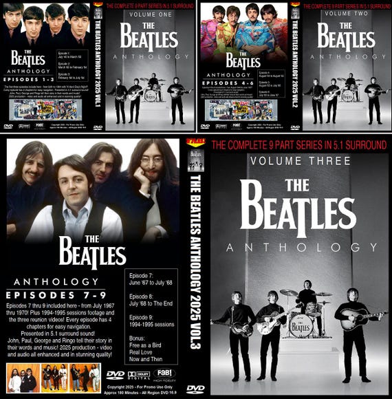 The Beatles Anthology 2025 Docu Series 6 DVD Set in HD EX Quality