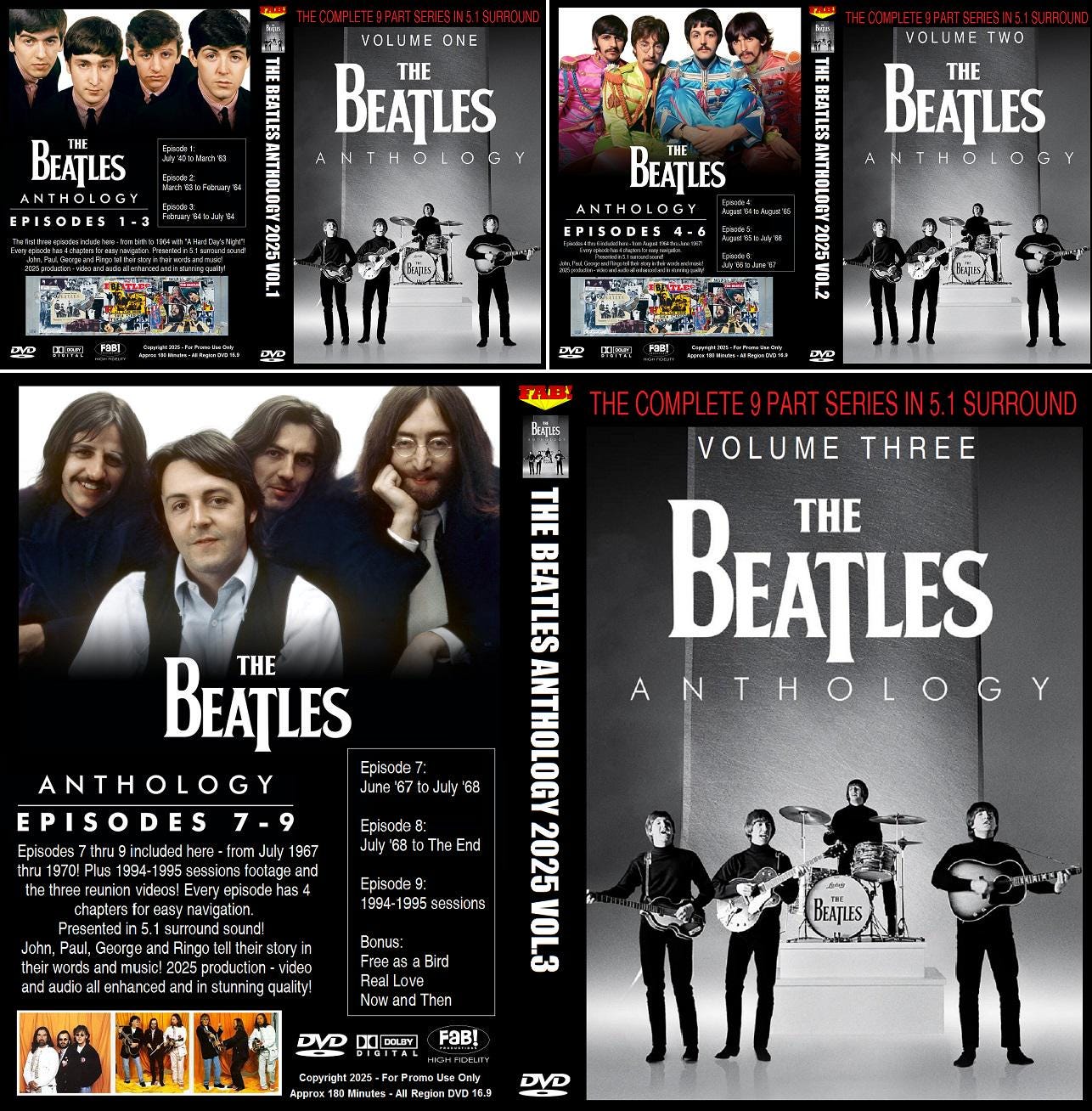 The Beatles Anthology 2025 Docu Series 6 DVD Set in HD EX Quality