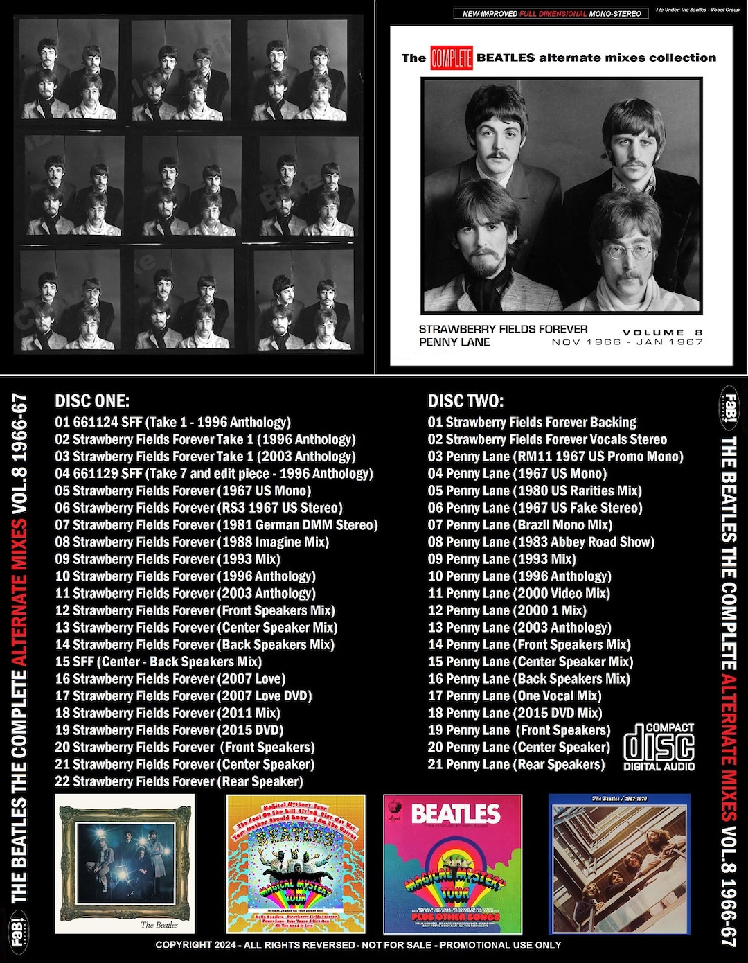 THE BEATLES: the Complete Alternate Mixes Vol.8 1966-67 Strawberry