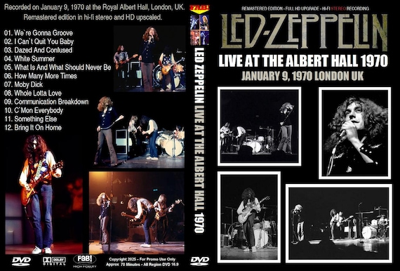 LED ZEPPELIN: Live at the Royal Albert Hall 1970 DVD - Etsy