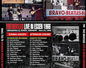 THE BEATLES: Live in Essen Germany 6/25/1966 Soundboard CD - Etsy