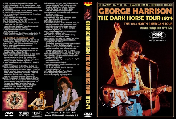 GEORGE HARRISON: the Dark Horse Tour 1974 50th Anniversary 1972-74