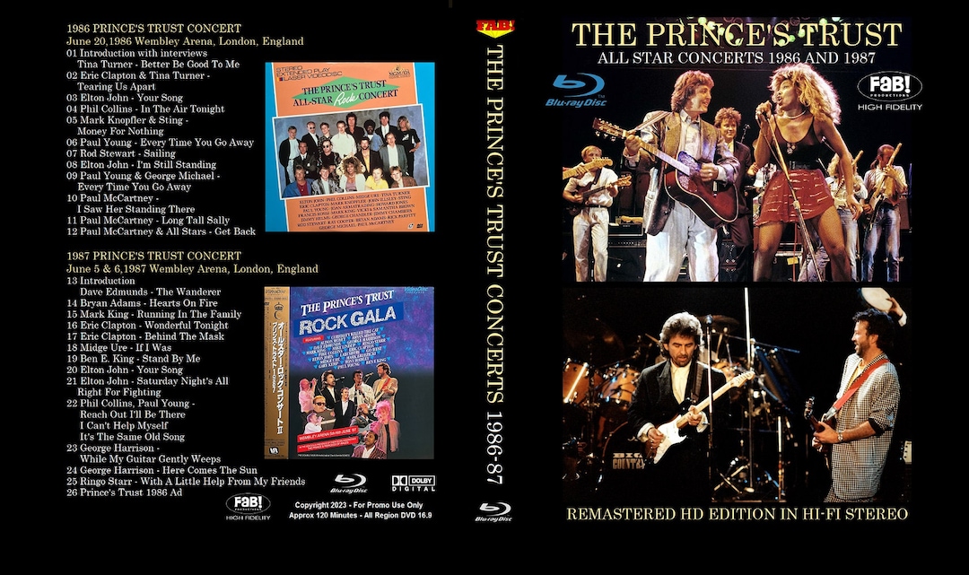 VARIOUS: the Prince's Trust Concerts 1986-1987 Blu-ray - Etsy