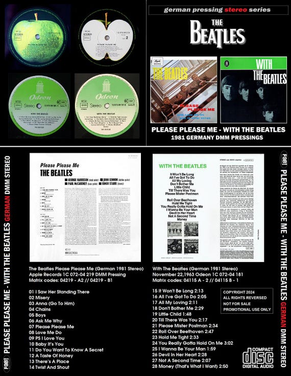 The BEATLES: Please Please Me - With the Beatles 1981 Germany DMM