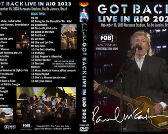 Paul McCartney GOT BACK Rio De Janeiro Brazil 12/16/2023 2 DVD
