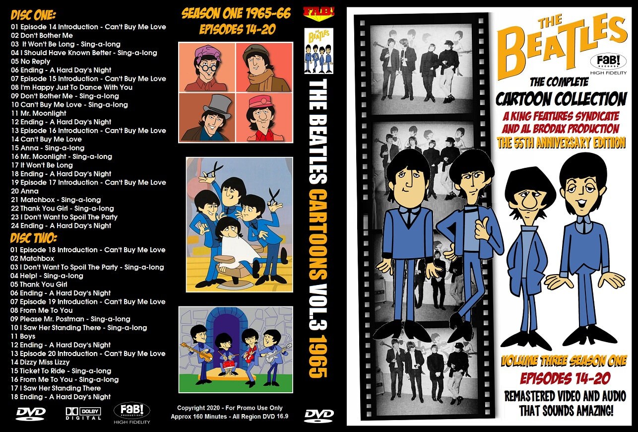 CARTOONS BUNDLE 2 DVD - the Beatles - Remastered 55TH