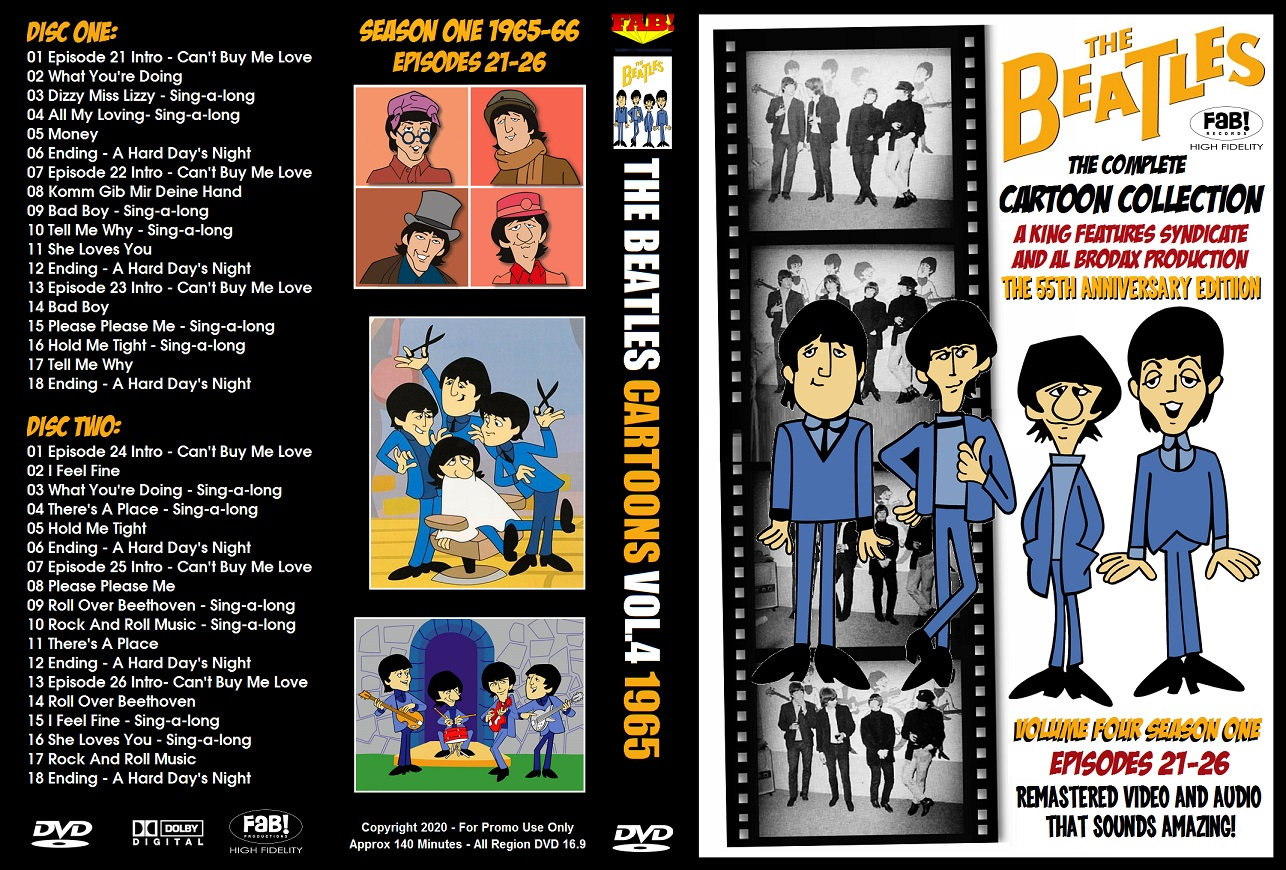 CARTOONS BUNDLE 2 DVD - the Beatles - Remastered 55TH Anniversary
