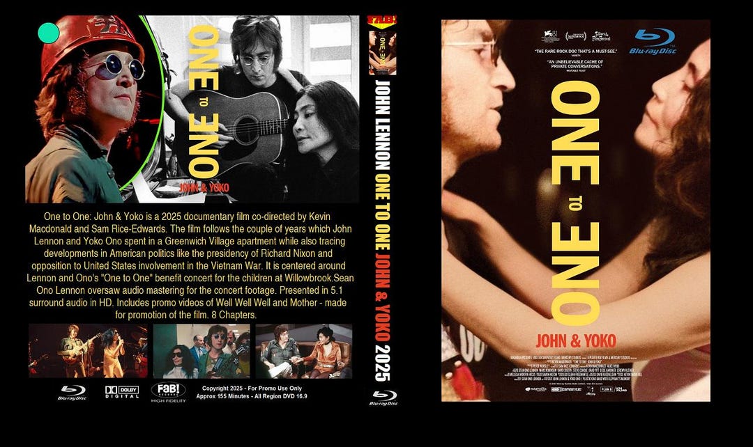JOHN LENNON: One to One John & Yoko 2025 Documentary Blu-ray