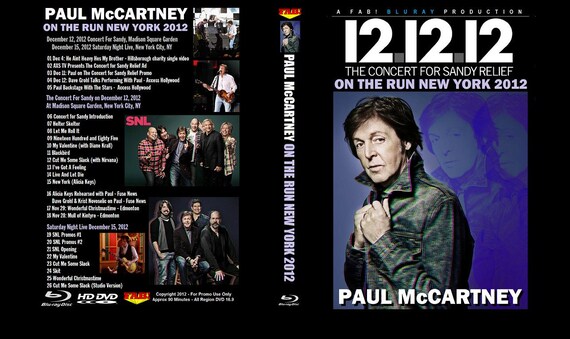 Concert for New York Blu-ray PAUL McCARTNEY On The Run New York 2012 Blu Ray