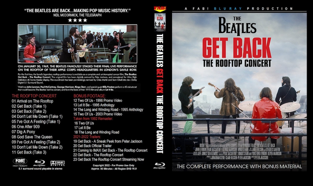 Amazon.com: SBWRBhe Beatles - Get Back [Blu-ray [Blu-ray