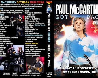 PAUL McCARTNEY Got Back London UK 12/19/2024 2 DVD