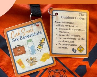 Boy Scouts Hiking Essentials Pocket Size Flashcards with Outdoor Codes in Back, 6 Copies