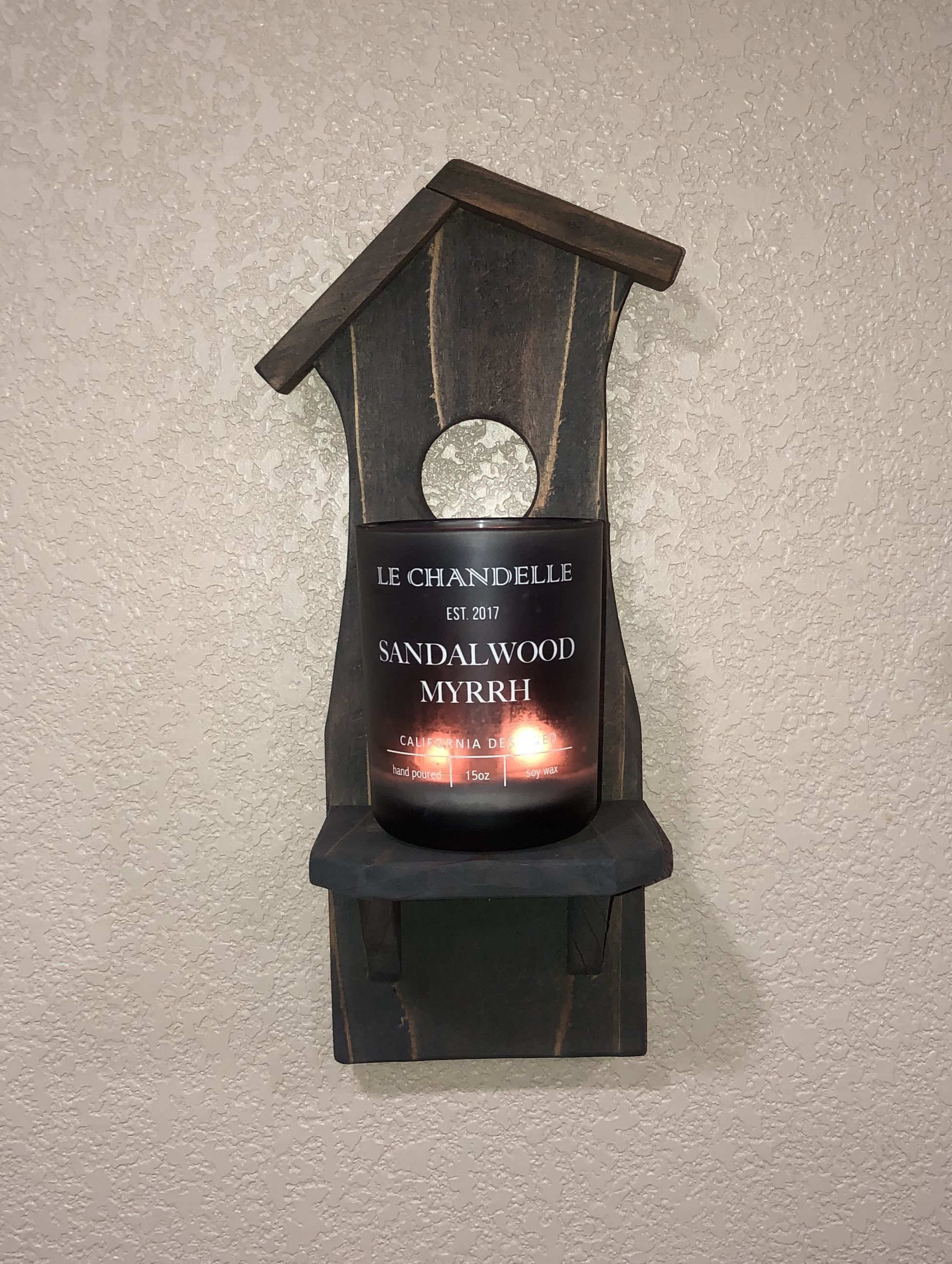 Birdhouse Wall Decor, Birdhouse Wall Sconce, Wall Candle Holder, Wall