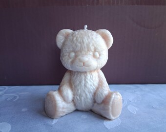 Teddy Bear Candle  Soy Wax Candle Gift, Baby Shower Favor, Nursery Decor, Handmade