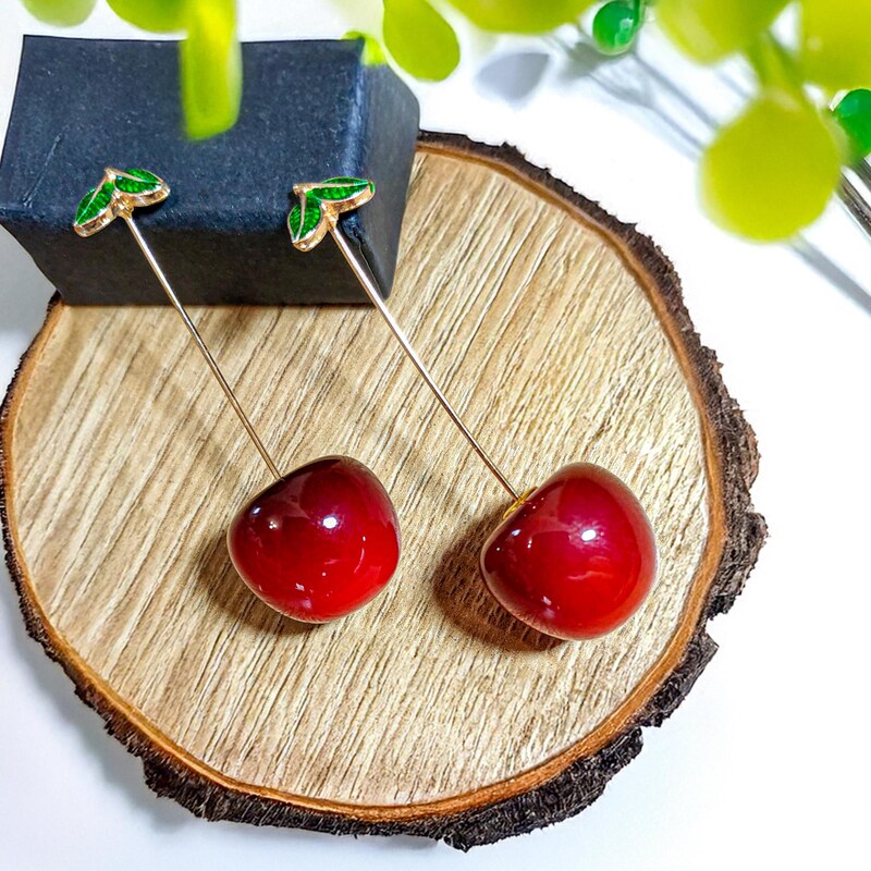 Boucles D'oreilles 'Cherry Drop' Pour Femmes - JakeSpecial - Neuf Avec étiquettes - Livré Depuis Hong Kong