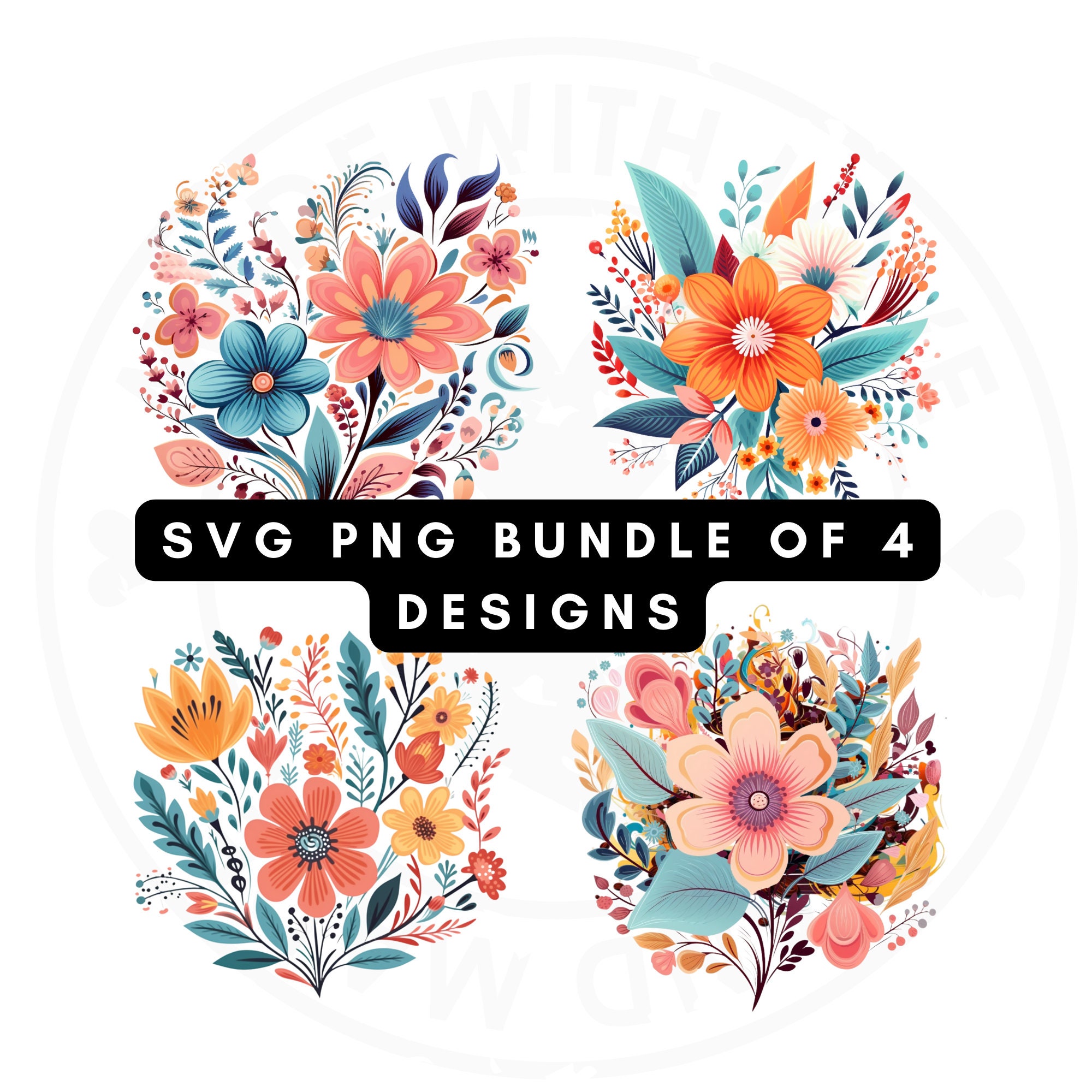 Boho SVG Png Bundle, Boho Floral Svg, Trendy Svg, Aesthetic Svg, Boho ...