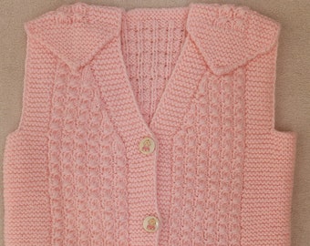 Adorable Buttoned Pink Baby Vest - Perfect for Your Little Princess