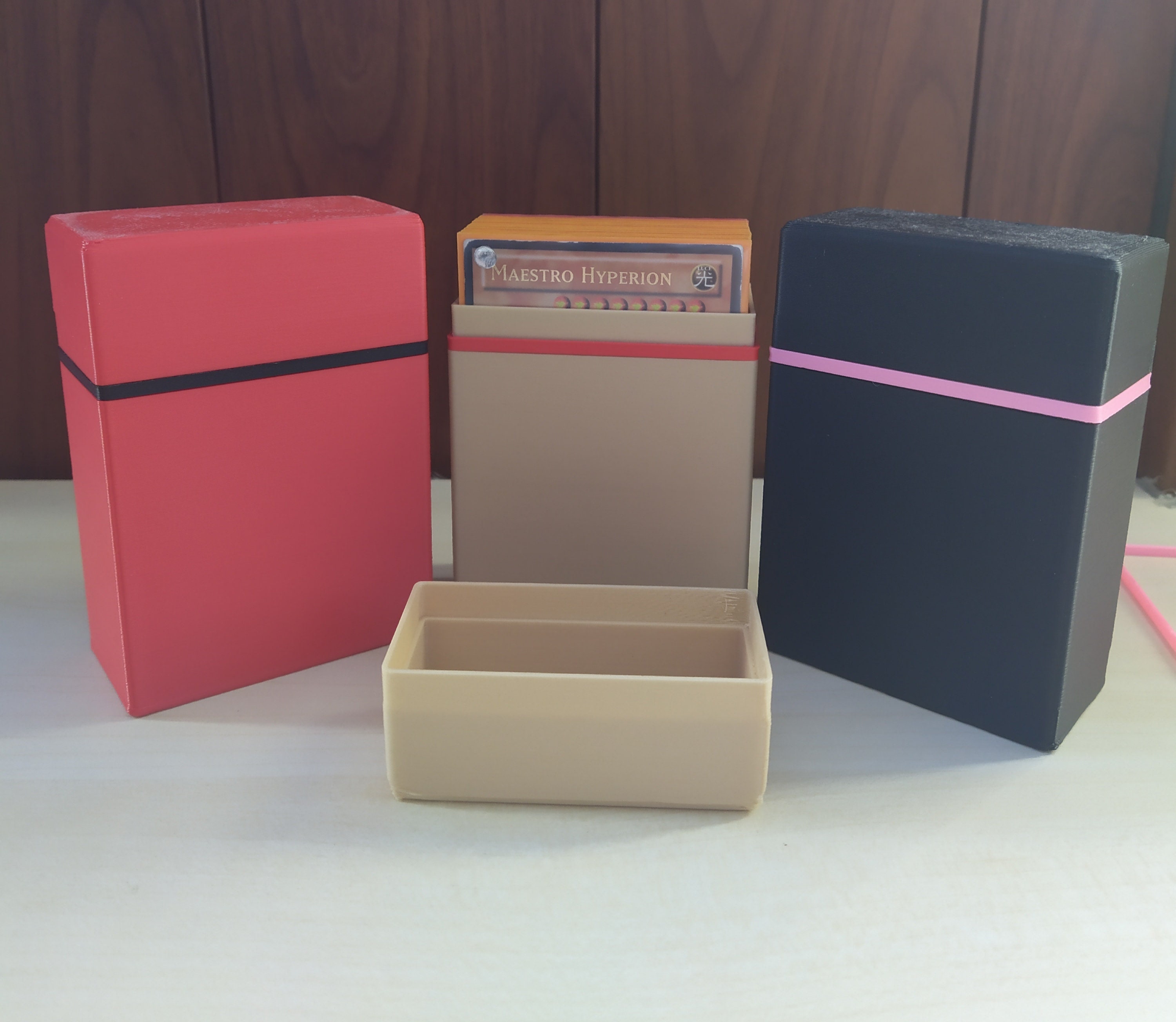 cool yugioh deck boxes Amazon.com: UAONO Card Deck Box for Yugioh MTG, 100+ Deck Case with 2  Dividers, PU Leather Storage Box, Compatible with Collectible Trading Cards  (Black & Red, Sky Dragon) : Toys & Games main image 1