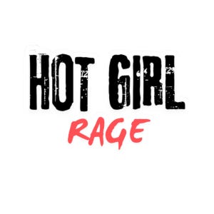 Edgy Hot Girl Rage Stickers, Perfect for Laptops, Water Bottles, Notebooks, Gifts for Teens, Trendy Decor