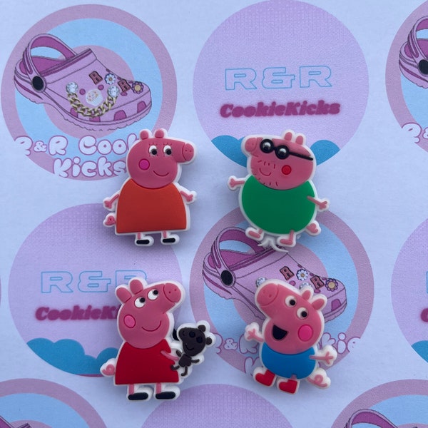 Pig Family - Shoe Charm-