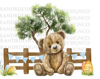 Easter-Spring-PNG-Bear-Sublimation Design