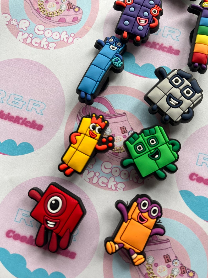 Number Blocks Croc Charms image 2