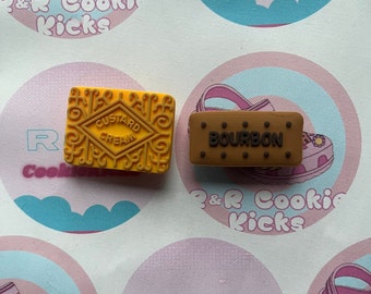 Biscuits- Biscuit- Bourbon- Custard Cream - Shoe Charm