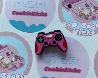 Pink Controller - Girl Gamer Charm- Croc Charm - Pink Gamer