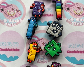 Number Blocks Croc Charms