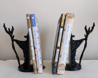 Just3dprintings Wizard Bookend Set – Fantasy Bookshelf Organizer