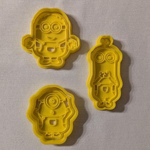 Just3dprintings Minions Cookie Cutter 3-Piece | 3DPrint | Cookie Cutter | Cookie | Minions