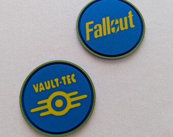 Just3dprintings Vault-Inspired Coaster Set (2 pcs) | Gamer Gift for Desk or Home