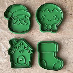 Just3dprintings Christmas Cookie Cutter Set (4 pcs) | Holiday Baking Fun