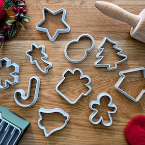 Just3dprintings Christmas Cookie Cutter Set | Holiday Baking Fun