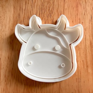 Just3dprintings Cow Cookie Cutter | Cute Animal Baking Tool for Kids & Farm Lovers