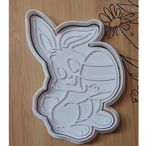 Just3dprintings Bunny with Egg Cookie Cutter | Fun Easter Baking Tool
